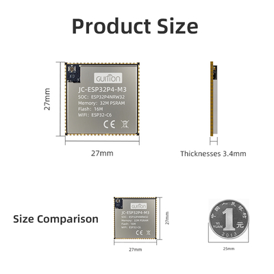 Хорошая цена. JC-ESP32P4-M3-C6 Silver Gray ESP32 Display Unit 3.3V Operating Voltage for Business Solutions онлайн